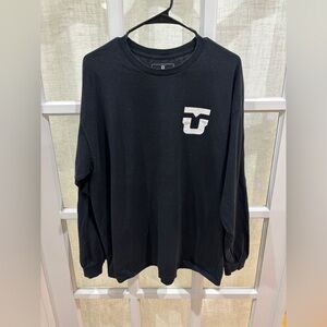 Men's Black Long Sleeve Tee with Logo